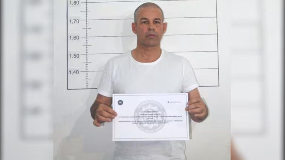 Federico Machado, registrado por la Policía de Seguridad Aeroportuaria en abril de 2021.